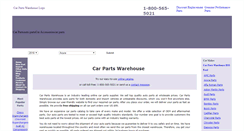 Desktop Screenshot of carpartswarehouse.com